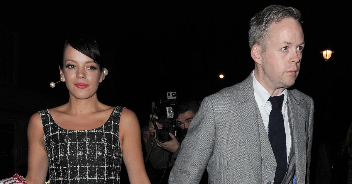 Lily Allen and Sam Cooper outside of a Marylebone restaurant in 2014.