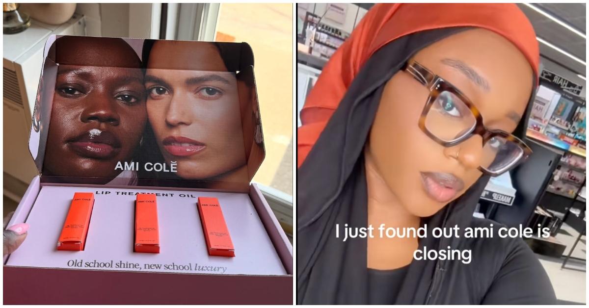 (l-r): Ami Cole collection and a fan reacting.