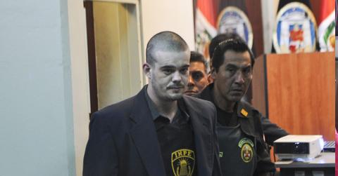 Joran van der Sloot arriving for his preliminary hearing in court in the Lurigancho prison in Lima on Jan. 6, 2011.