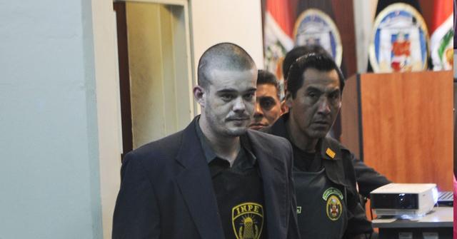Joran van der Sloot arriving for his preliminary hearing in court in the Lurigancho prison in Lima on Jan. 6, 2011.