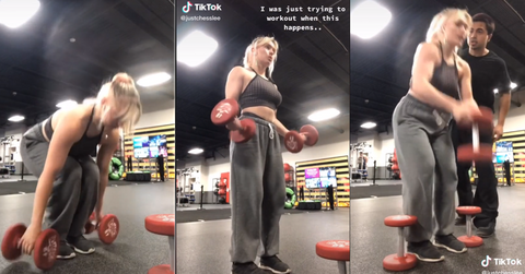 Girl Shuts Down Gym Creep