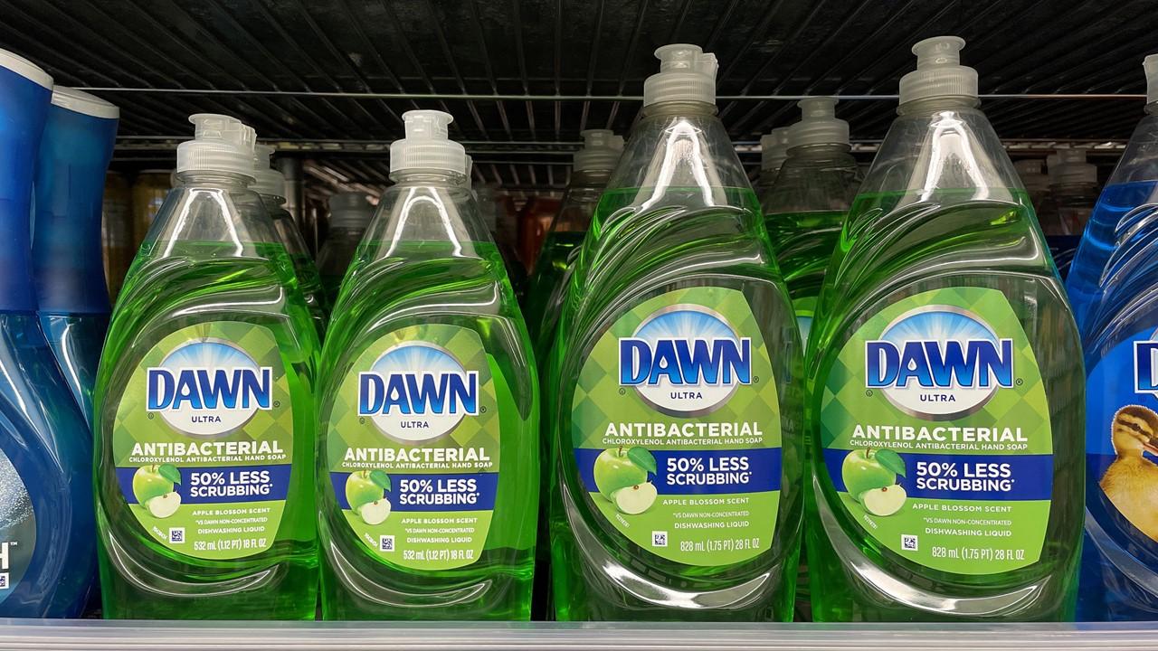 Dawn Dishwashing Liquid, Antibacterial, Apple Blossom Scent 18 Fl