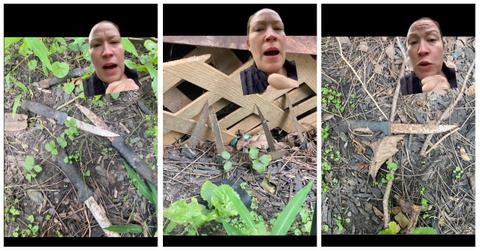 Knives under the house