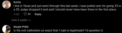 pulled over 41 in an 40