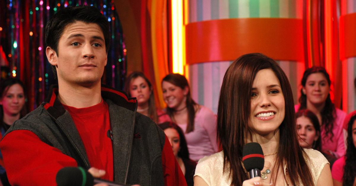 James Lafferty and Sophia Bush of 'One Tree Hill' on MTV's 'TRL' on Jan. 25, 2005 at MTV Studios in New York City