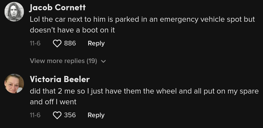 guy drives away with boot on car