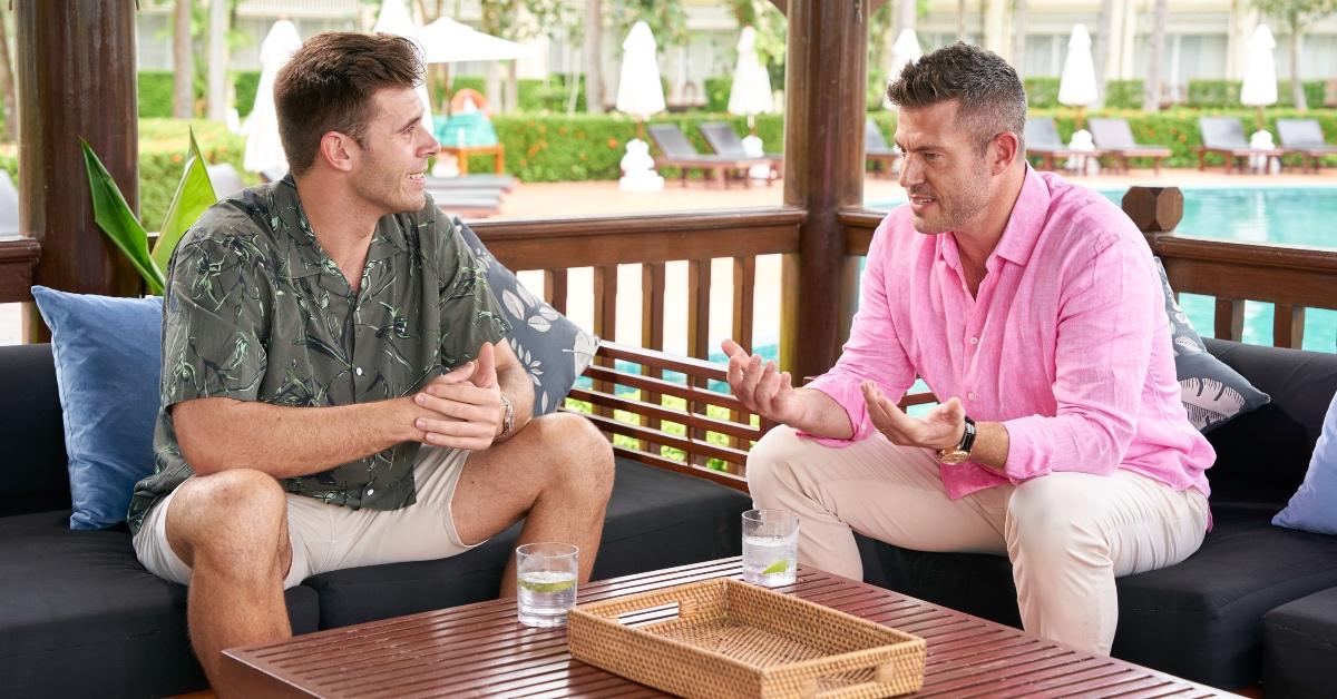 Zach Shallcross and Jesse Palmer discussing Fantasy Suites