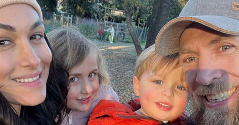 Brie Bella, Daniel Bryan, and their children