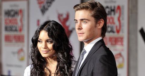 Vanessa Hudgens and Zac Efron at the premiere of 'High School Musical 3: Senior Year' on Oct. 16, 2008.