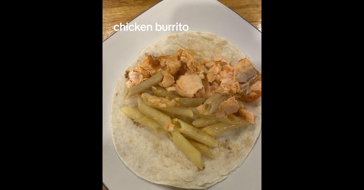 chicken penne burrito