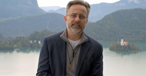 Jeremy Boreing addressing a camera with hills in the background.