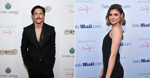 Tom Sandoval and Raquel Leviss at two different premieres