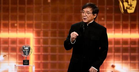 Jackie Chan speaking at the BAFTAs.