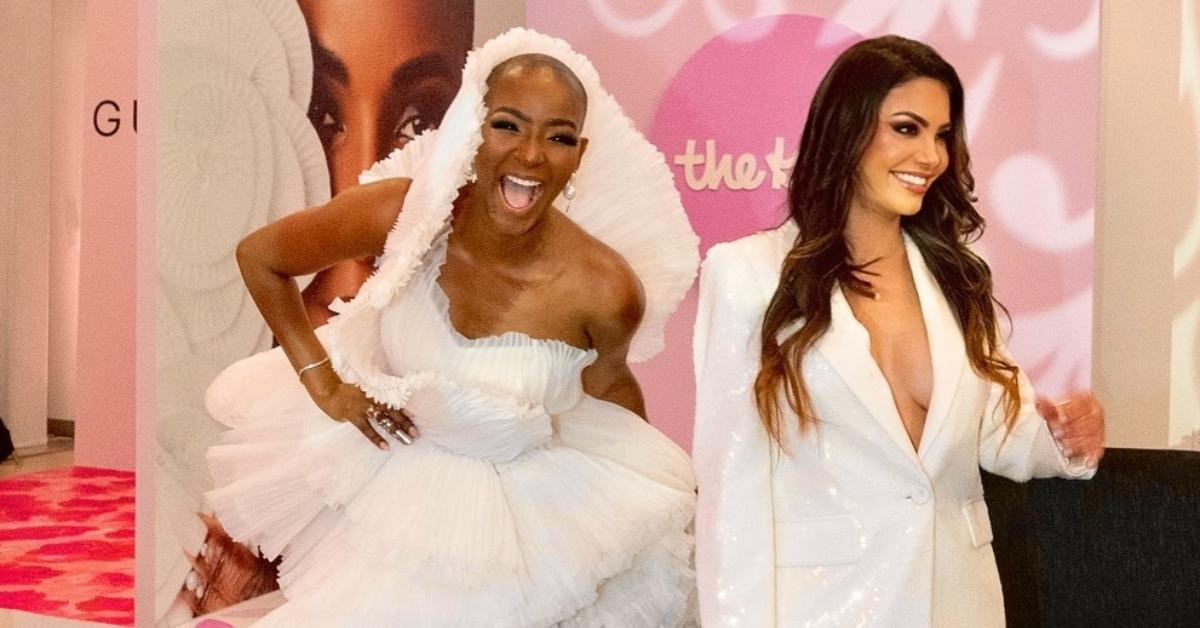(l-r): Guerdy Abraira and Adrianna de Moura at Guerdy's Celebration of Life event