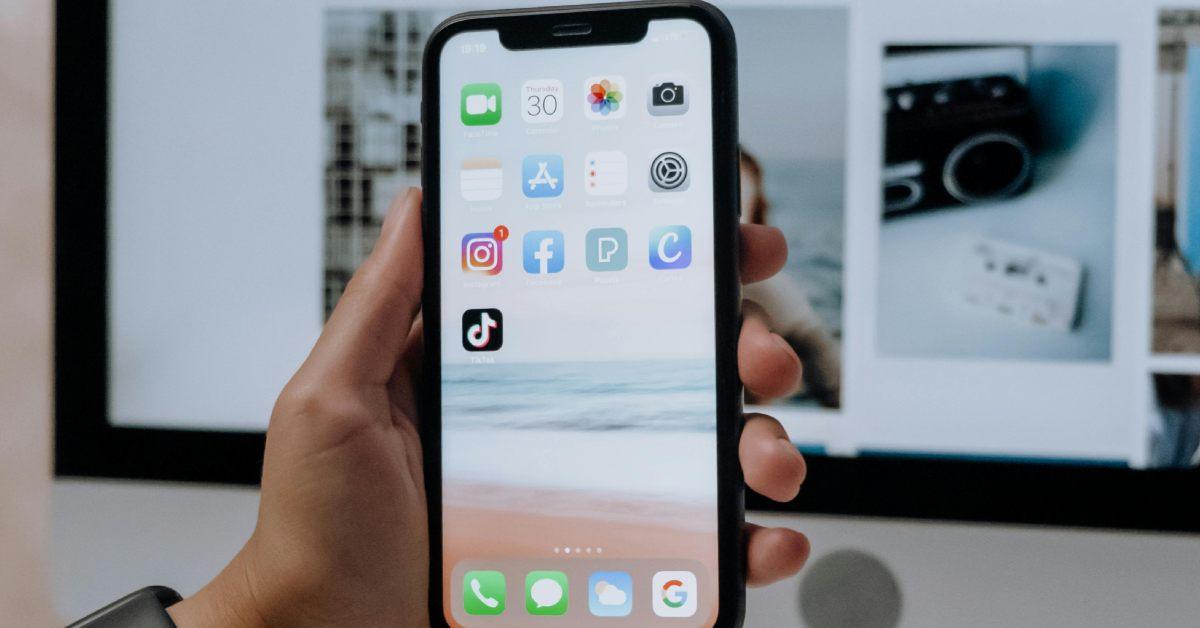 iPhone with TikTok app on it.,