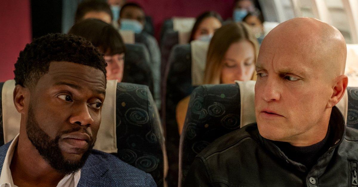 Kevin Hart as Teddy and Woody Harrelson as The Man From Toronto