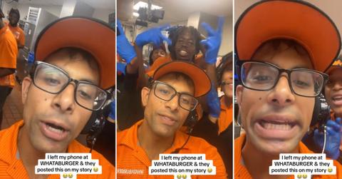 Whataburger employee video calling customer back to get her phone