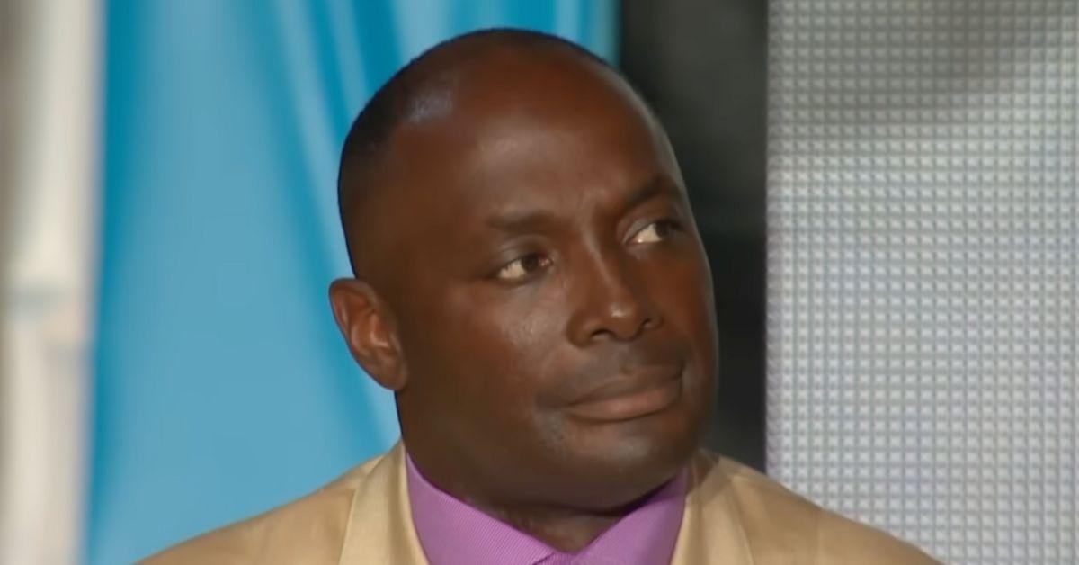 Sterling Sharpe during Shannon Sharpe's Hall of Fame induction. 