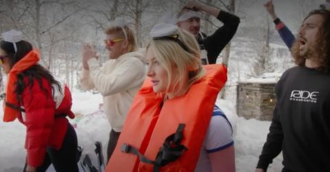 winter house season 3 cast outside in snow