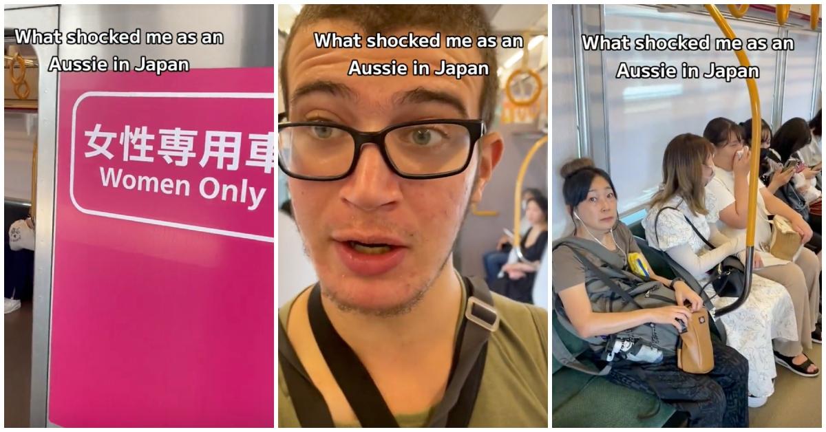 An Australian man entered a women-only rail car in Japan to get video