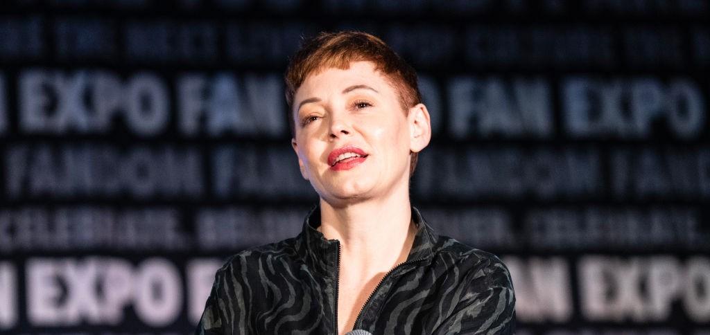 Rose McGowan at the 2024 FanExpo