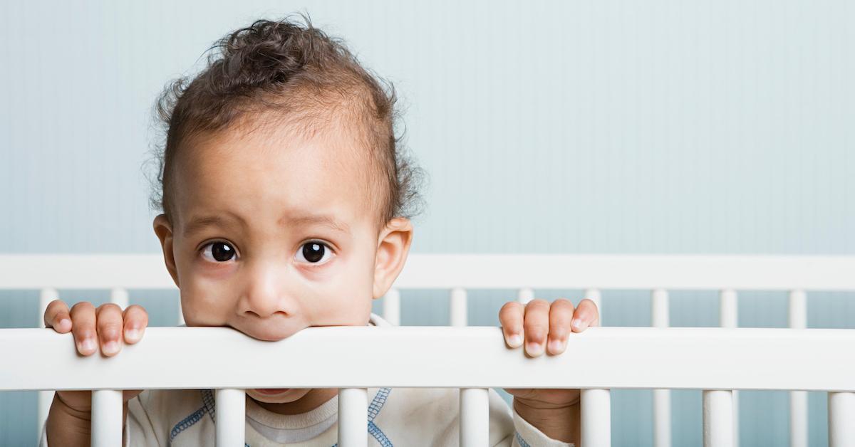 child in crib