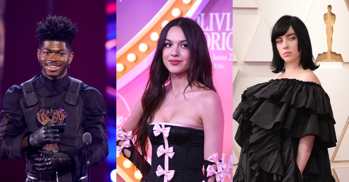 Grammy performers Lil Nas X, Olivia Rodrigo, and Billie Eilish.