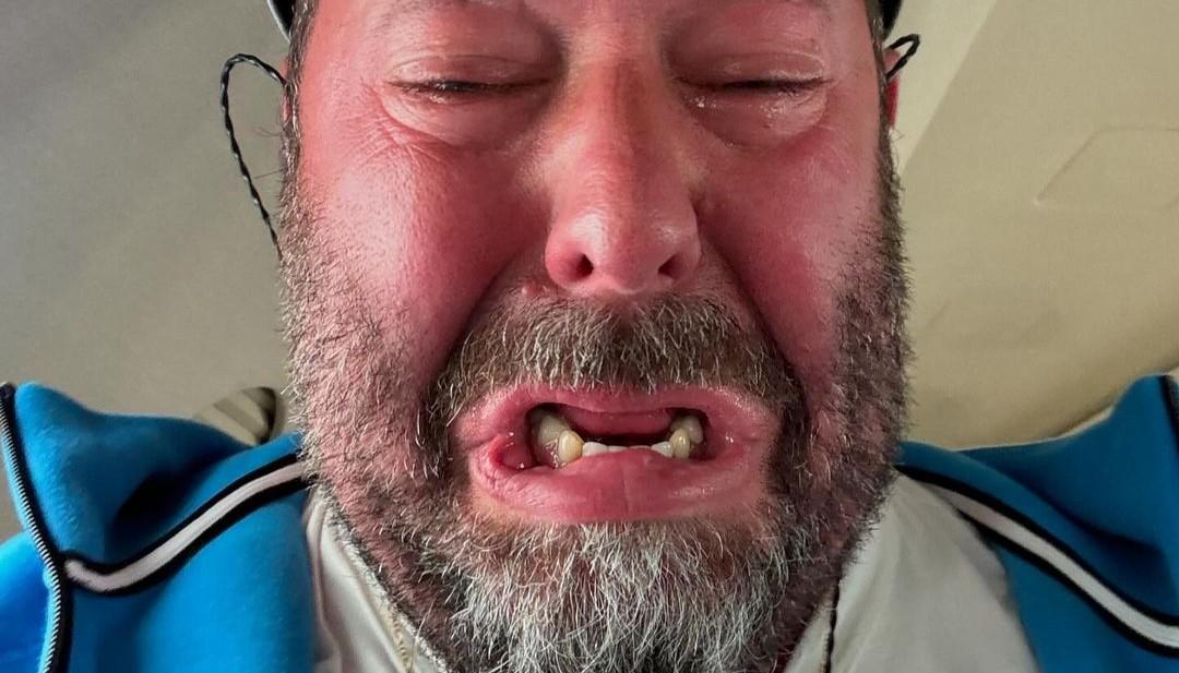 Bert Kreischer crying selfie