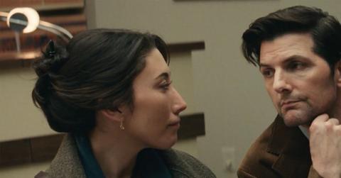 Dachen Lichman and Adam Scott in 'Severance.'