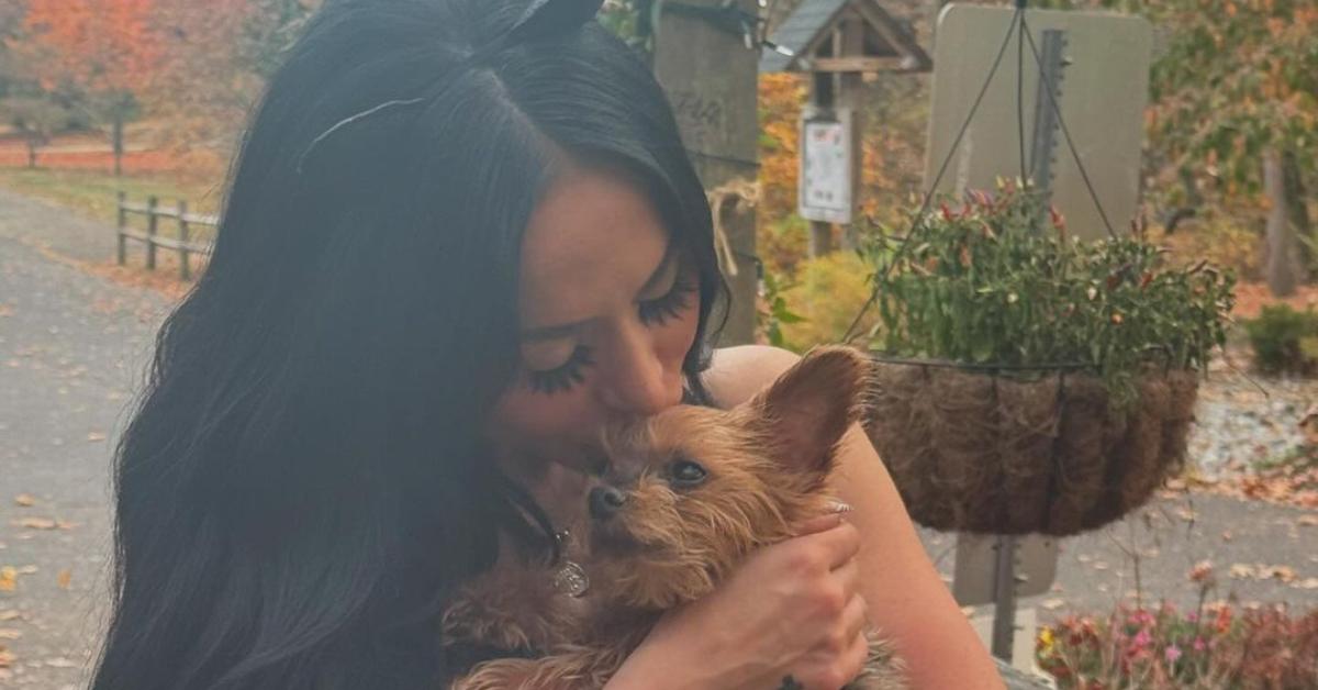 Angelina Pivarnick and her dog, Peanut.