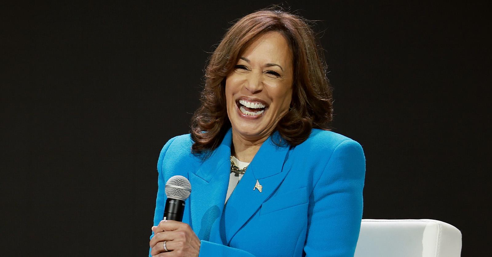 Kamala Harris on stage