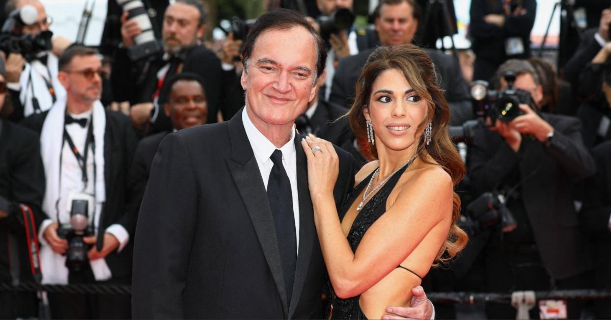 Quentin Tarantino and Daniella Pick at the 78th Annual Cannes Film Festival.