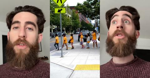Dad Suspicious of School Crossing Guard Has “Weird” Interaction