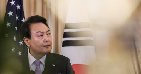 President Yoon Suk Yeol meeting with Kamala Harris.