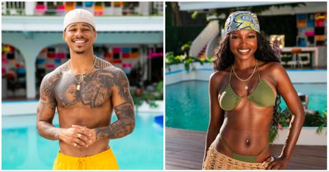 Ace Green and Michelle “Chelley” Bissainthe on "Love Island USA."