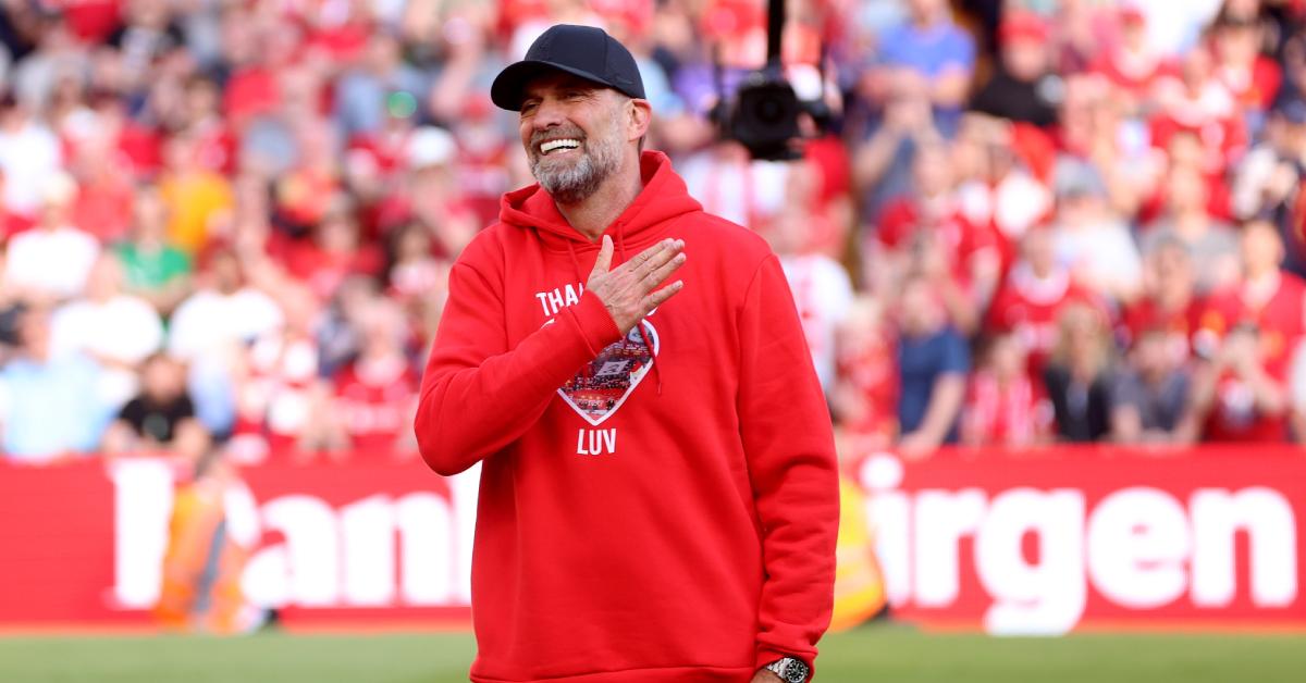 Jürgen Klopp at his goodbye ceremony May 19, 2024