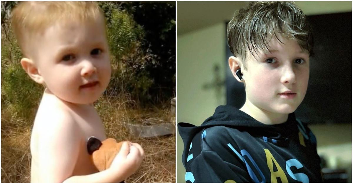 Kaidyn "KV" Vargas when he was a baby versus a teen.