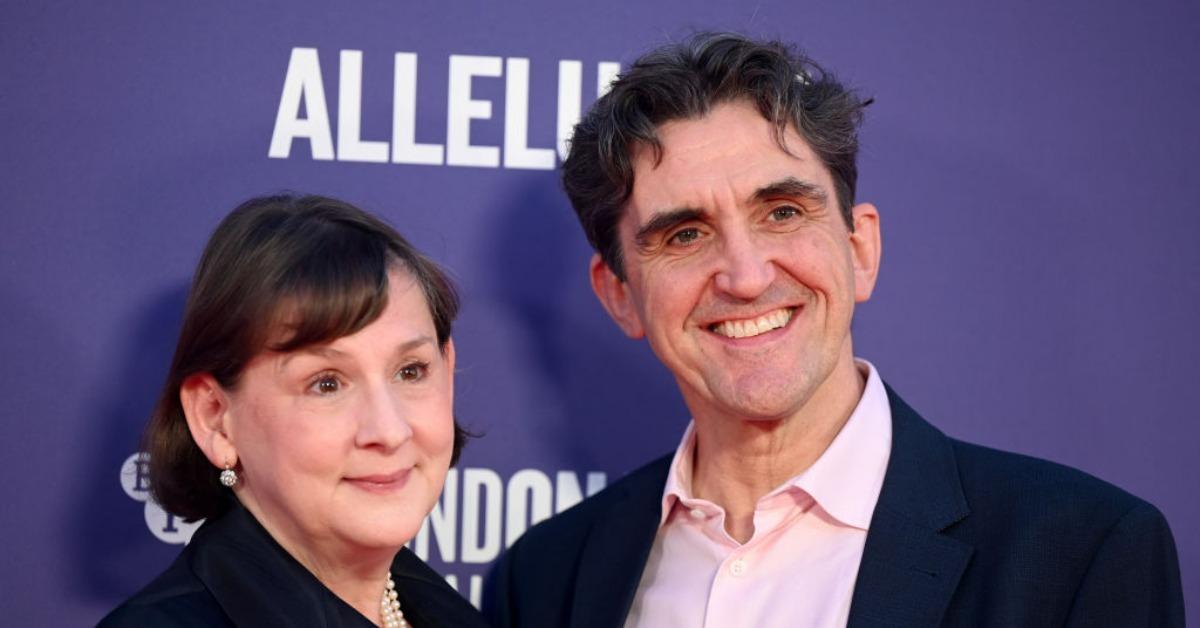 Heidi Thomas and Stephen McGann attend the Allelujah European Premiere during the 66th BFI London Film Festival at Southbank Centre on October 09, 2022 in London, England.