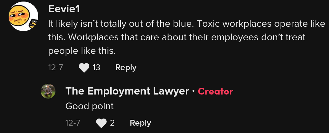 job out of the blue fired