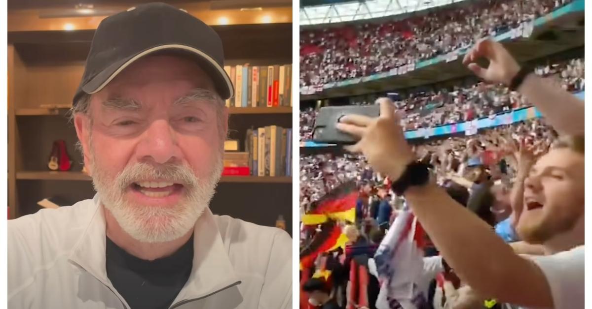 Crowd singing Neil Diamond "Sweet Caroline" at Euro 2020, Neil Diamond talks about being thrilled to the Telegraph