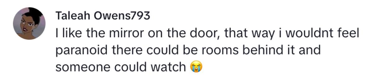 A comment about woman showing Reformation dressing room