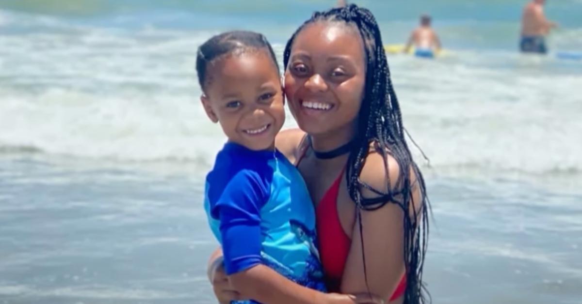 Amber Thurman with her son