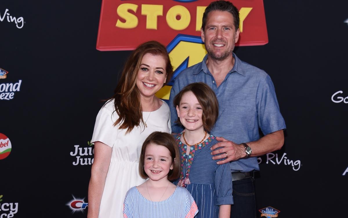 Alyson Hannigan, Alexis Denisof, Satyana Marie Denisof, Keeva Jane Denisof