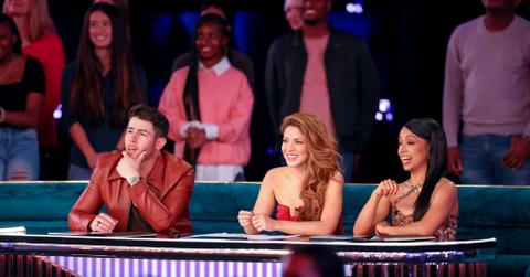 Nick Jonas, Shakira, and Liza Koshy as the creators on 'Dancing with Myself.'