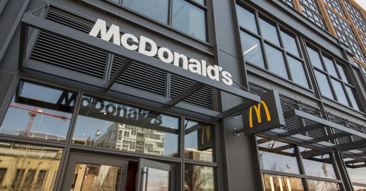 The outside of a McDonald's location.
