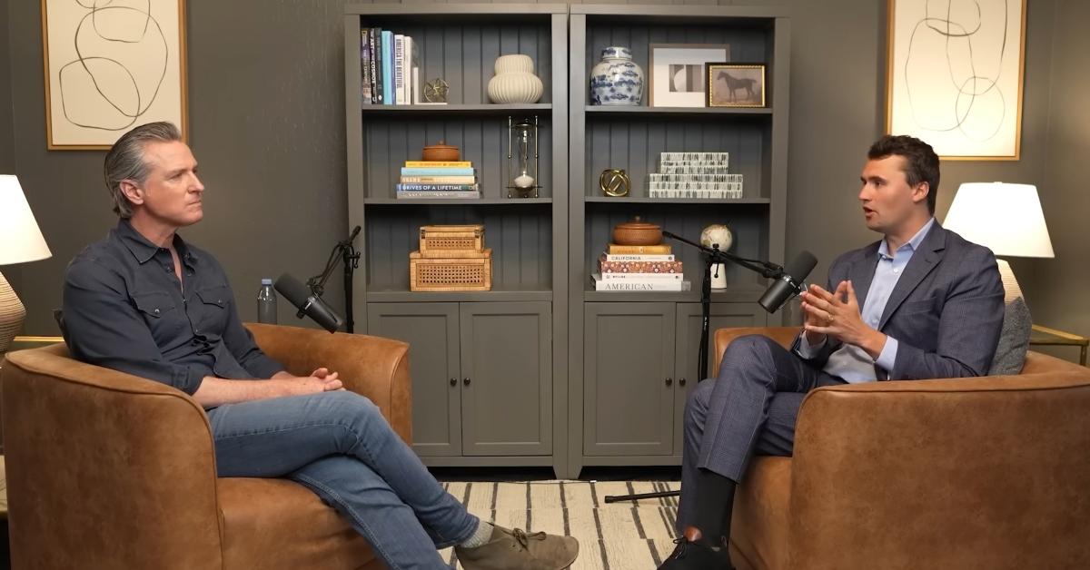 Gavin Newsom interviewed on Charlie Kirk's podcast