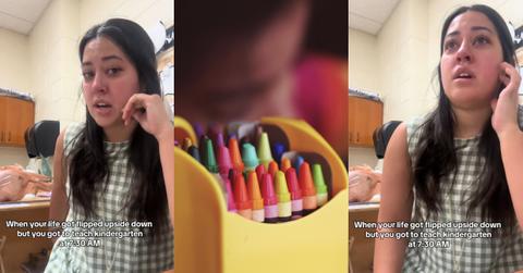 Kindergarten Class Comforts Crying Teacher