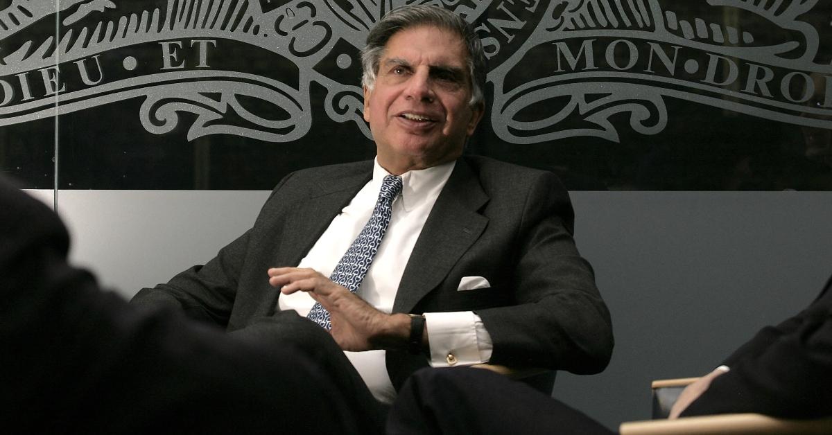 Ratan Tata in the office of The Times in London, November 2006