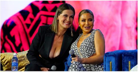 (l-r): Julia Lemigova and Larsa Pippen