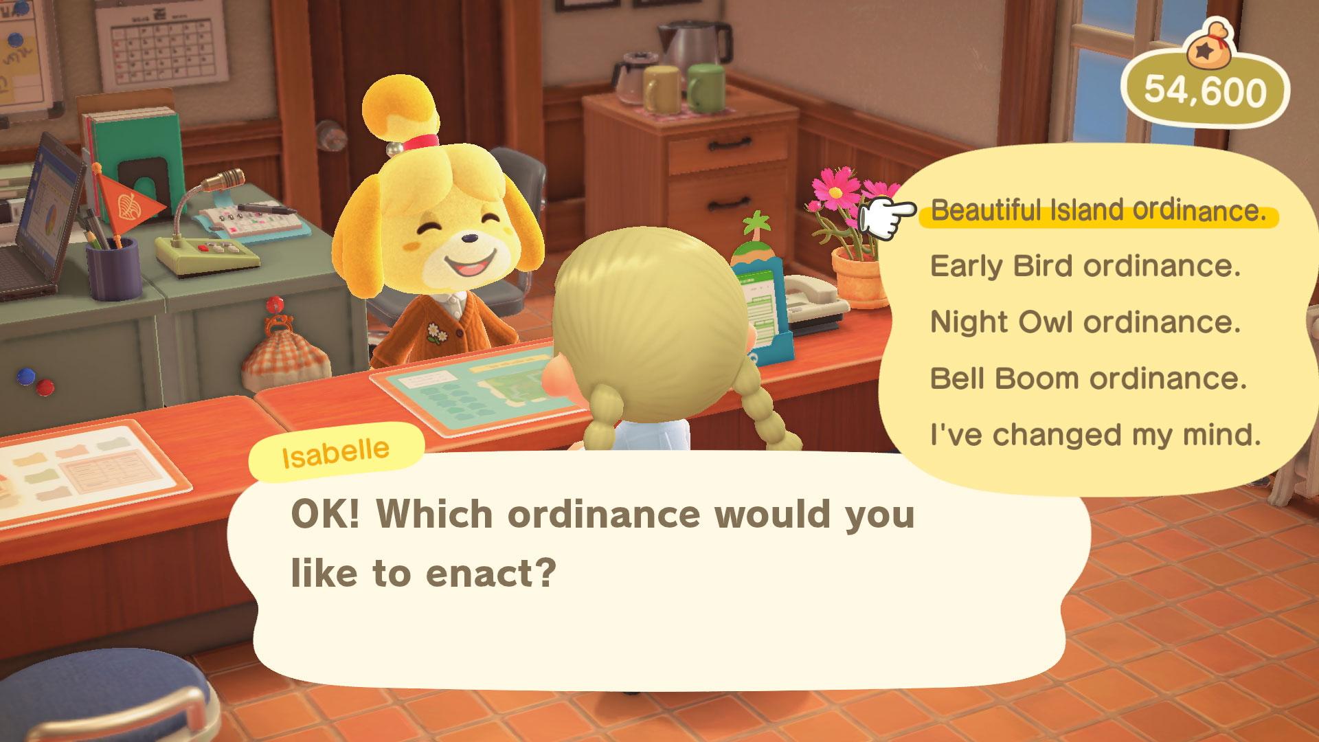 ordinances in 'Animal Crossing'